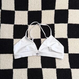 ALO Yoga White Splendora Bra